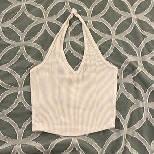 White backless top